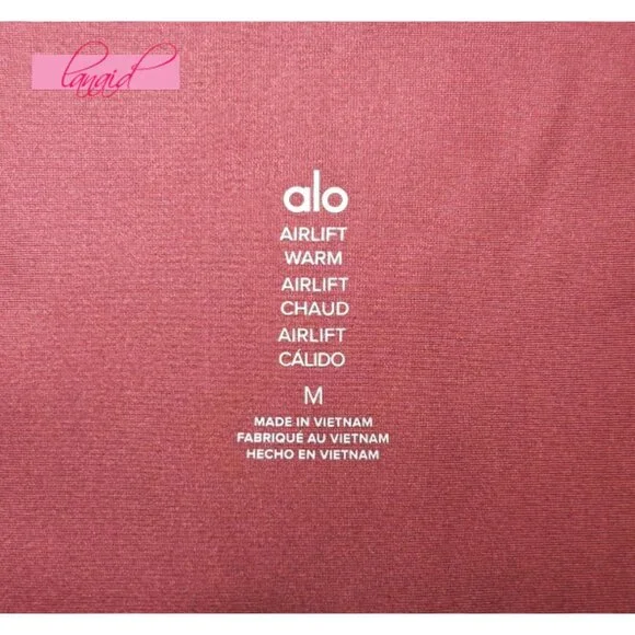 Alo Airlift Winter Warm High-Waist Leggings Burgundy Truffle Hi-Rise Brushed M - Picture 8 of 11